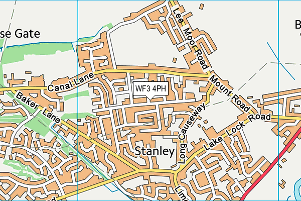 WF3 4PH map - OS VectorMap District (Ordnance Survey)