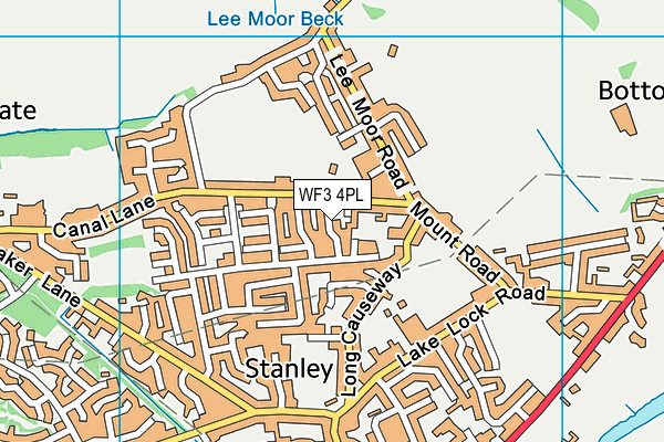 WF3 4PL map - OS VectorMap District (Ordnance Survey)