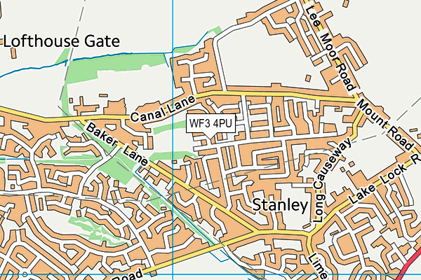 WF3 4PU map - OS VectorMap District (Ordnance Survey)