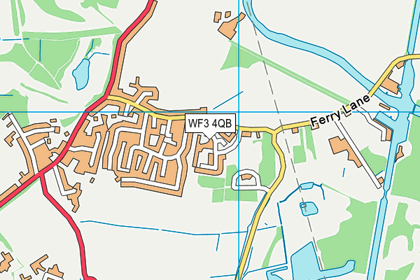 WF3 4QB map - OS VectorMap District (Ordnance Survey)