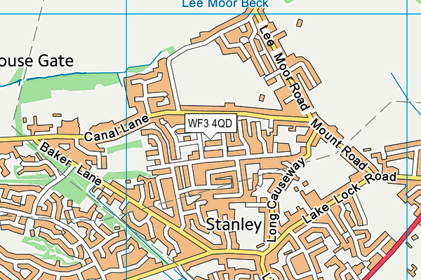 WF3 4QD map - OS VectorMap District (Ordnance Survey)