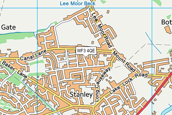 WF3 4QE map - OS VectorMap District (Ordnance Survey)