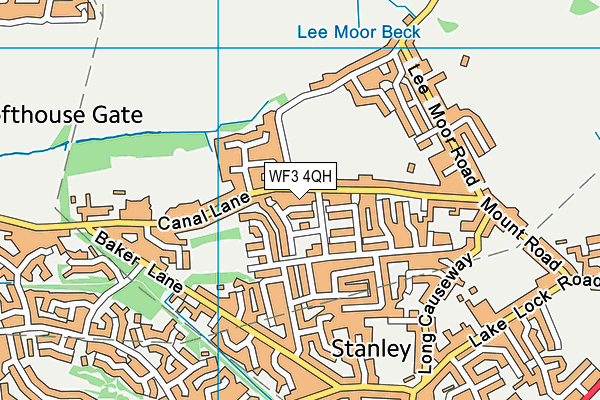 WF3 4QH map - OS VectorMap District (Ordnance Survey)