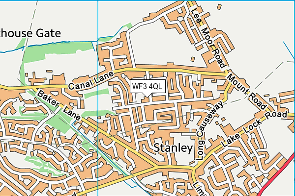 WF3 4QL map - OS VectorMap District (Ordnance Survey)