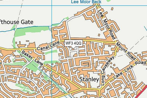 WF3 4QQ map - OS VectorMap District (Ordnance Survey)