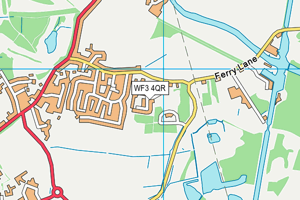 WF3 4QR map - OS VectorMap District (Ordnance Survey)
