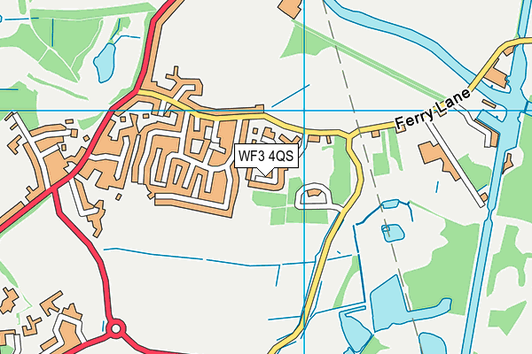 WF3 4QS map - OS VectorMap District (Ordnance Survey)