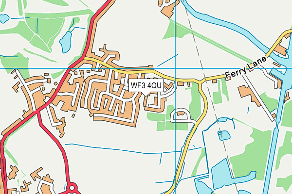 WF3 4QU map - OS VectorMap District (Ordnance Survey)