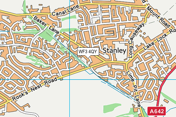 WF3 4QY map - OS VectorMap District (Ordnance Survey)