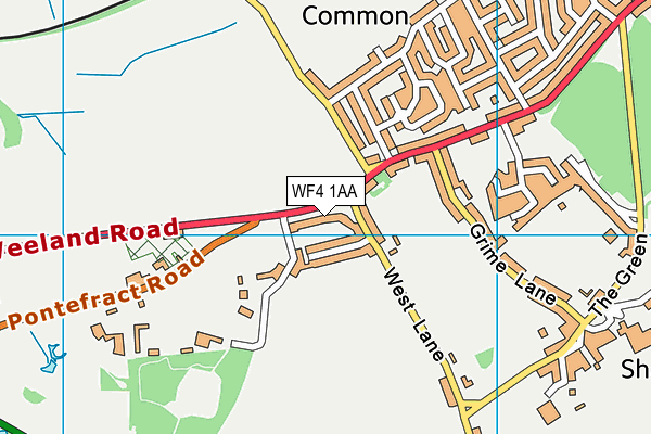 WF4 1AA map - OS VectorMap District (Ordnance Survey)