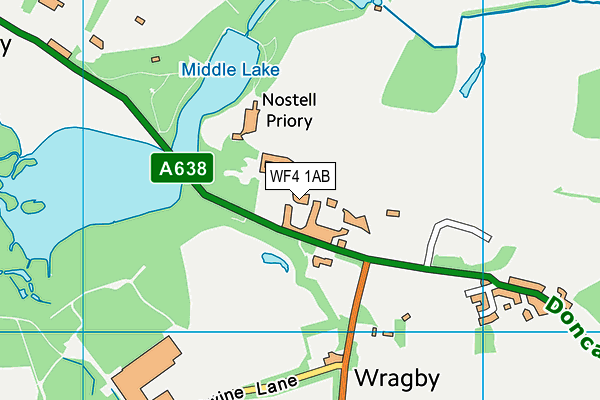 WF4 1AB map - OS VectorMap District (Ordnance Survey)