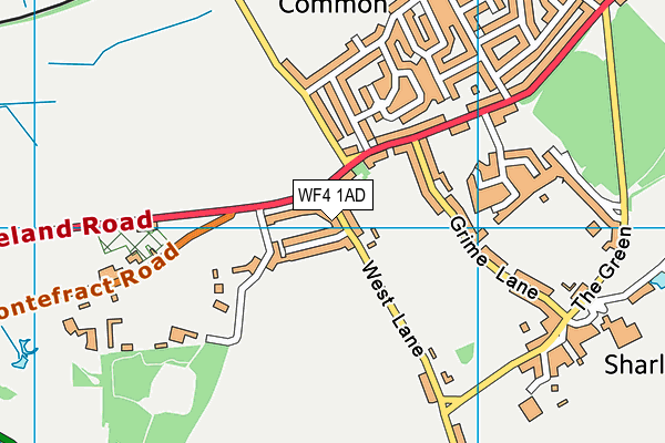 WF4 1AD map - OS VectorMap District (Ordnance Survey)