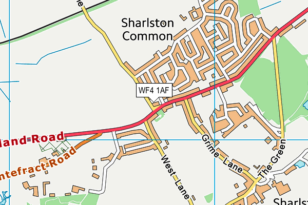 WF4 1AF map - OS VectorMap District (Ordnance Survey)