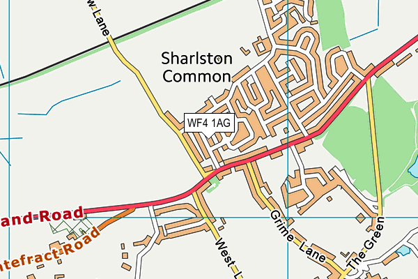 WF4 1AG map - OS VectorMap District (Ordnance Survey)