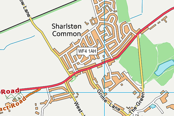 WF4 1AH map - OS VectorMap District (Ordnance Survey)