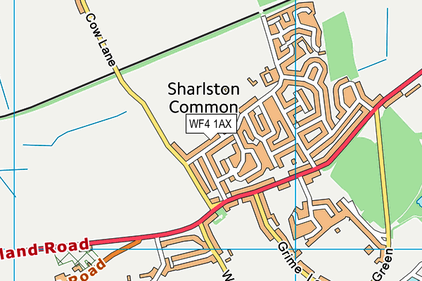 WF4 1AX map - OS VectorMap District (Ordnance Survey)