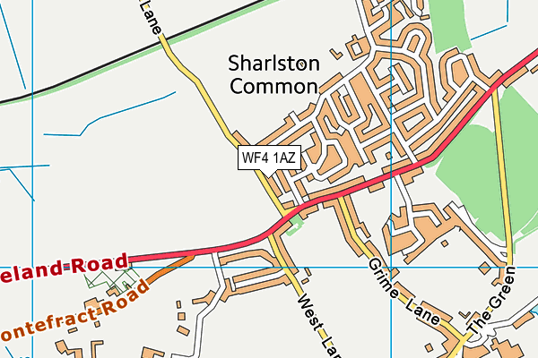 WF4 1AZ map - OS VectorMap District (Ordnance Survey)