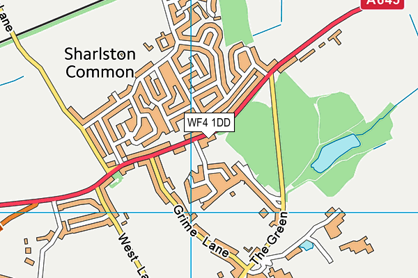 Sharlston Rovers Arlfc map (WF4 1DD) - OS VectorMap District (Ordnance Survey)