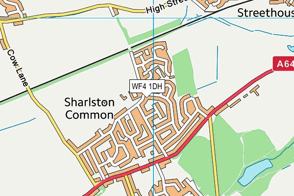 Sharlston Community School map (WF4 1DH) - OS VectorMap District (Ordnance Survey)