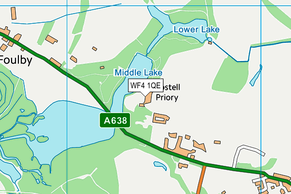 WF4 1QE map - OS VectorMap District (Ordnance Survey)