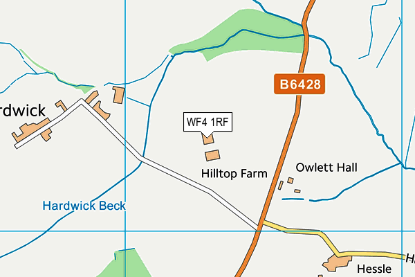 WF4 1RF map - OS VectorMap District (Ordnance Survey)