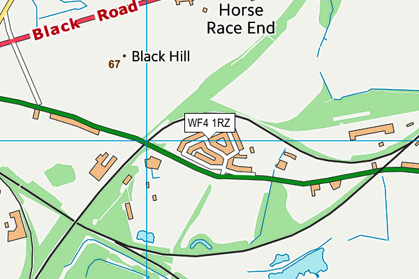 WF4 1RZ map - OS VectorMap District (Ordnance Survey)