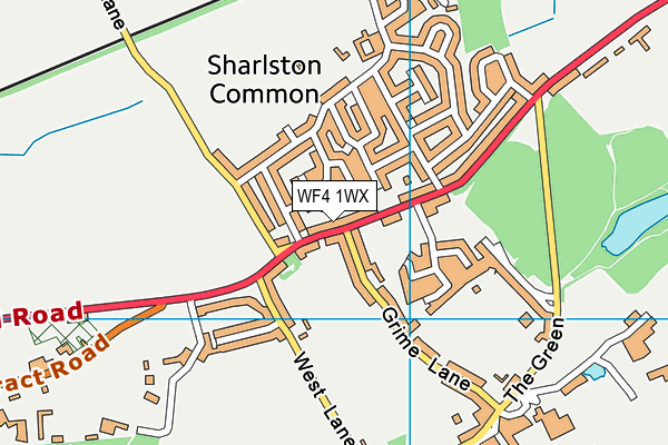 WF4 1WX map - OS VectorMap District (Ordnance Survey)