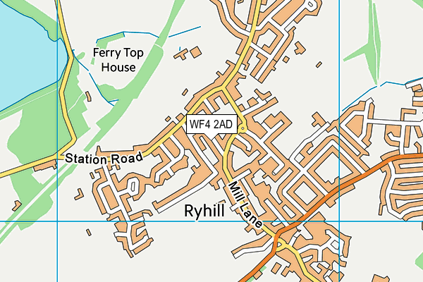 Ryhill Junior, Infant & Nursery School map (WF4 2AD) - OS VectorMap District (Ordnance Survey)