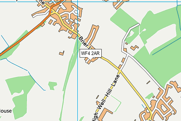 WF4 2AR map - OS VectorMap District (Ordnance Survey)