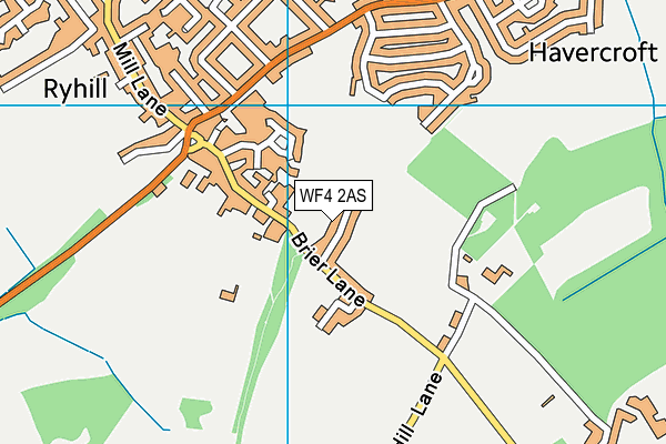 Henry Avenue (Closed) map (WF4 2AS) - OS VectorMap District (Ordnance Survey)