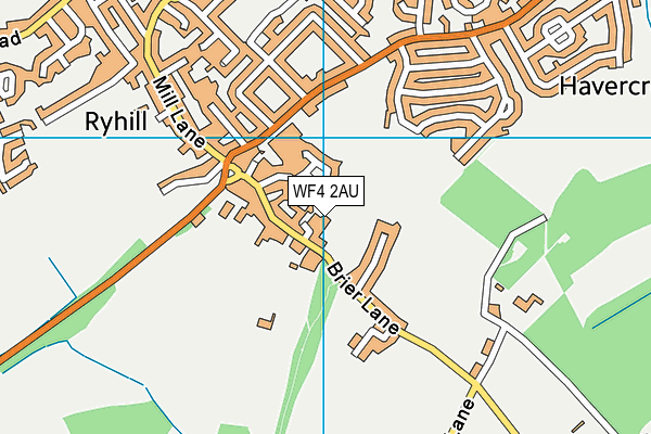 WF4 2AU map - OS VectorMap District (Ordnance Survey)