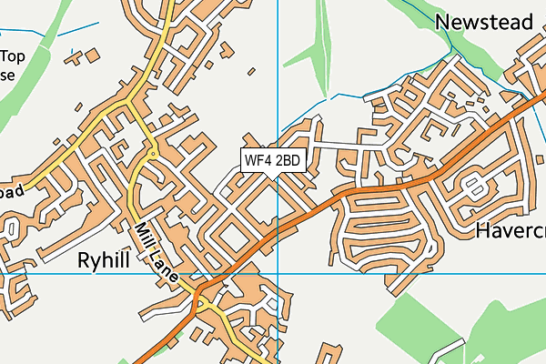 WF4 2BD map - OS VectorMap District (Ordnance Survey)