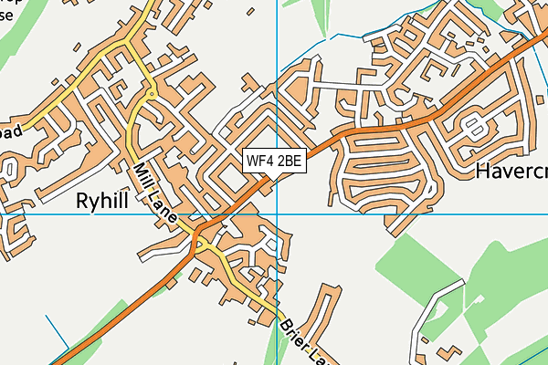 WF4 2BE map - OS VectorMap District (Ordnance Survey)
