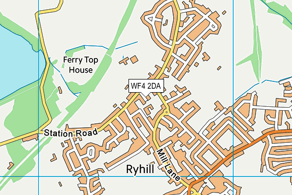 WF4 2DA map - OS VectorMap District (Ordnance Survey)