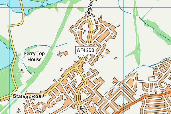 WF4 2DB map - OS VectorMap District (Ordnance Survey)