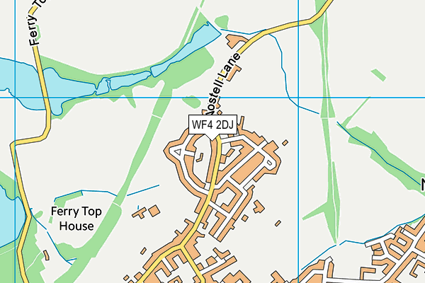 WF4 2DJ map - OS VectorMap District (Ordnance Survey)