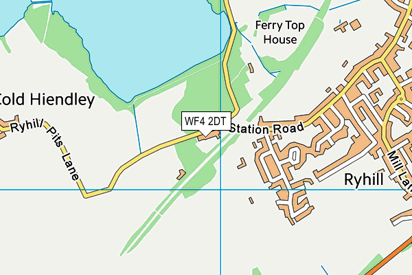 WF4 2DT map - OS VectorMap District (Ordnance Survey)