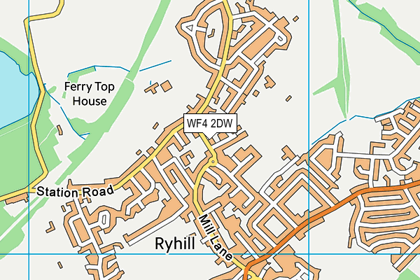 WF4 2DW map - OS VectorMap District (Ordnance Survey)