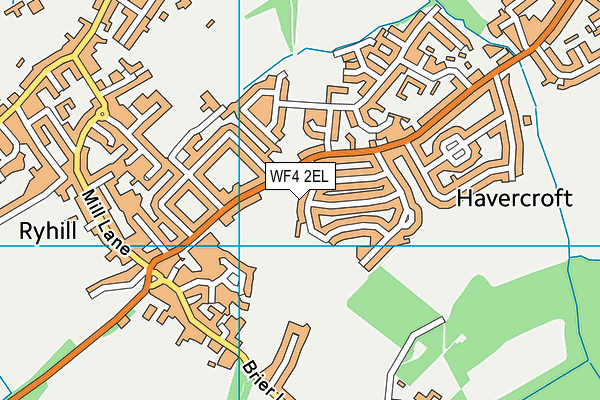 WF4 2EL map - OS VectorMap District (Ordnance Survey)