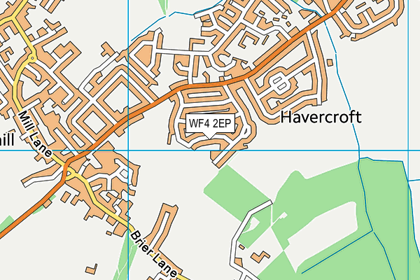 WF4 2EP map - OS VectorMap District (Ordnance Survey)