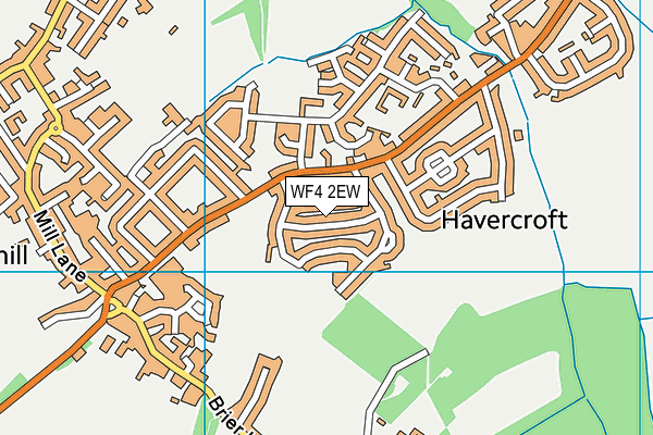 WF4 2EW map - OS VectorMap District (Ordnance Survey)