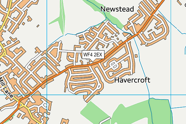 WF4 2EX map - OS VectorMap District (Ordnance Survey)