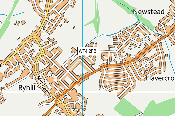 WF4 2FB map - OS VectorMap District (Ordnance Survey)