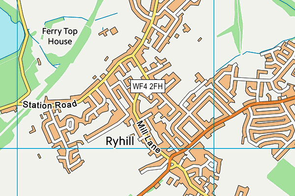 WF4 2FH map - OS VectorMap District (Ordnance Survey)