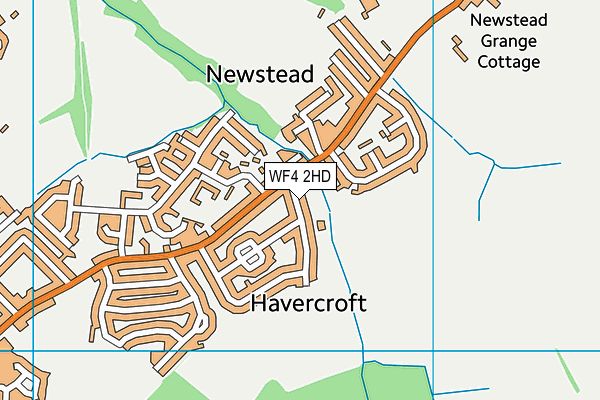 WF4 2HD map - OS VectorMap District (Ordnance Survey)
