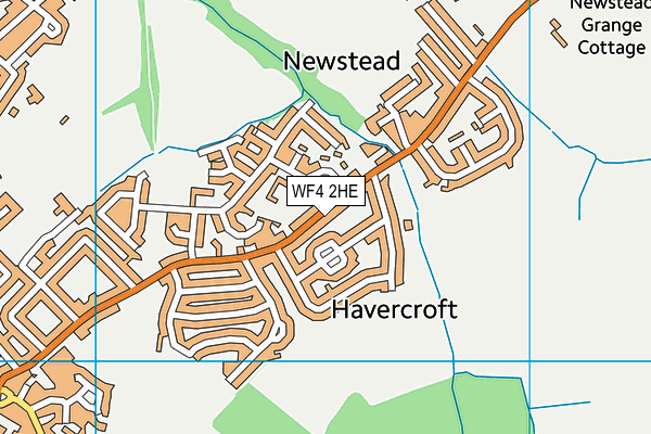 WF4 2HE map - OS VectorMap District (Ordnance Survey)