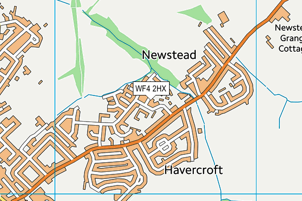 WF4 2HX map - OS VectorMap District (Ordnance Survey)