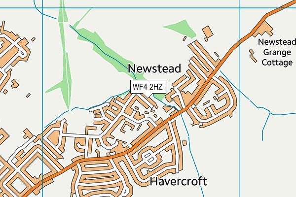 WF4 2HZ map - OS VectorMap District (Ordnance Survey)