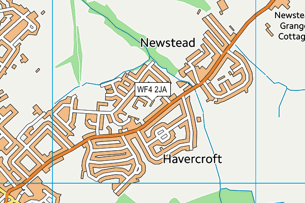 WF4 2JA map - OS VectorMap District (Ordnance Survey)