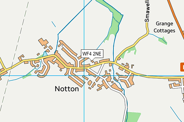 Notton Cricket Club map (WF4 2NE) - OS VectorMap District (Ordnance Survey)